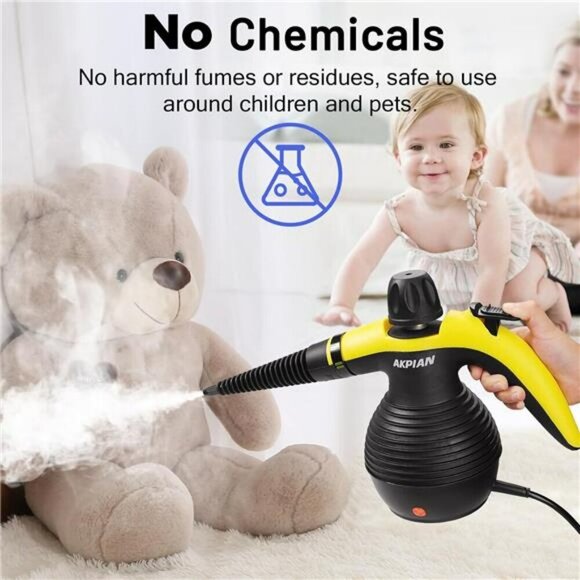 Handheld Steam Cleaner Multipurpose Steamer for Home Kitchen Car Upholstery - Picture 3 of 7